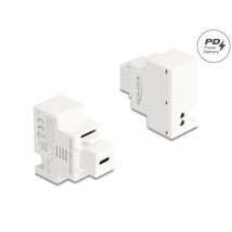 Delock Keystone moduli USB-C latausportti PD 20 W valkoinen