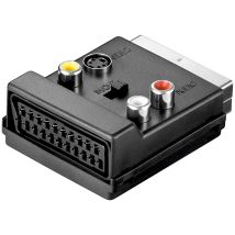 SCART-komposiittivideo- ja S-videosovitin, tulo/lähtö, SCART-läpiviennillä