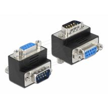 Delock D-Sub 9-pin uros-naarasliitin, 270° kulma