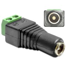 Riviliitin adapteri 2 pin - DC 5.5 x 2.5 mm naaras