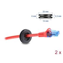 Delock kuminen kaapeliholkki pyöreä Ø 16 mm musta 2 kpl