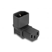 Laitejohdon adapteri IEC 60320 - C14 - C13, uros / naaras, 10 A, 90° kulmassa