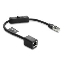 Delock RJ45 Cat.6 F/UTP uros-naaras On/Off kytkimellä 0,3 m