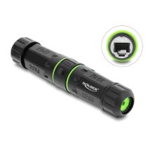 Delock jatkoliitin RJ12 naaras - naaras, M20 x 1,5 mm kierre, IP68 pöly- ja vesitiivis