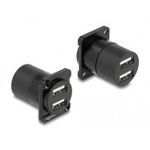 D-Type moduuli USB 2.0 Type-A 2 x naaras - 2 x naaras