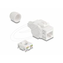 Keystone-moduuli RJ45-liitin LSA Cat.6A UTP 180° työkaluton kaapeliläpiviennillä