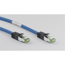 Ethernetkaapeli RJ45 (CAT 6A, 500 MHz) CAT 8.1 S/FTP raakakaapelilla, sininen, 7,5m