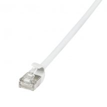 Ethernetkaapeli 3,8mm Ultraflex Cat.6A U/FTP valkoinen 5m