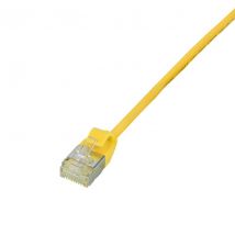 Ethernetkaapeli 3,8mm Ultraflex Cat.6A U/FTP keltainen 1m