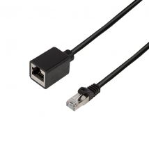 Ethernet jatkokaapeli Cat.6A S/FTP musta 2m