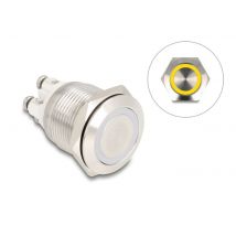 Delock painonappi 19 mm 4 x ruuviliitin LED keltainen