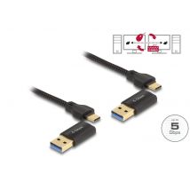 Delock USB-C + A 5 Gbps Data linkkikaapeli + KM Switch 2 m