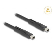 Delock Mini Displayport uros-uros 16K 60Hz 80 Gbps 1m kaapeli