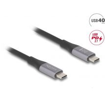 Delock USB-C 40 Gbps uros-uros PD 3.1 240 W E-Marker 1m