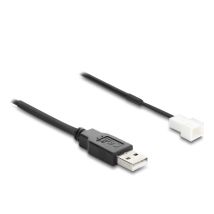 Delock 5V tuuletinkaapeli USB 2.0 Type-A uros - 3-pin (2 kytketty) uros 70 cm