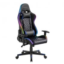 Pelituoli pään ja ristiselän tuella, RGB-valaistus, KYSY!