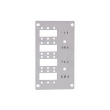 Liitoskotelon etulevy, 12 x LC duplex / 12 x SC simplex