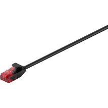 Ethernetkaapeli slim 3.6mm Cat6 U/UTP musta 0,50m