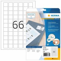 Herma A4 tarra mustesuihkutulostimelle, 25,4x25,4 mm , valkoinen, pysyvä tartunta