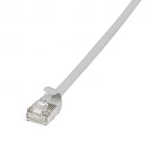 Ethernetkaapeli 3,8mm Ultraflex Cat.6A U/FTP harmaa 0,5m