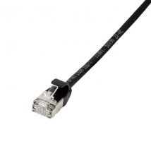 Ethernetkaapeli 3,8mm Ultraflex Cat.6A U/FTP musta 1m