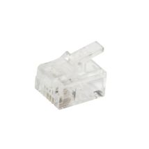 RJ-11 liitin 6P4C suojaamaton 100kpl