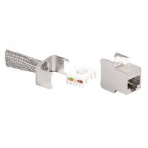 Keystone-liitin Cat6A, suojatut, erittäin lyhyt ja ohut muotoilu, 24 kpl