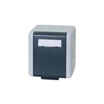 Ulkokäyttöön pinta-asennettava rasia kahdelle RJ45 Cat.6A keystone-moduulille, IP44
