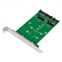 2x SATA - 2x M.2 SATA SSD-sovitinkortti