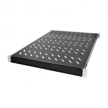 Säädettävä hylly 19" kaappeihin joiden syvyys 800 mm, musta