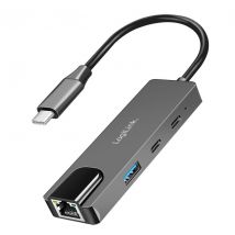 USB-C 3.2 Gen 1 Hub, 3-porttinen, 2,5G Gigabit Ethernet -sovittimella